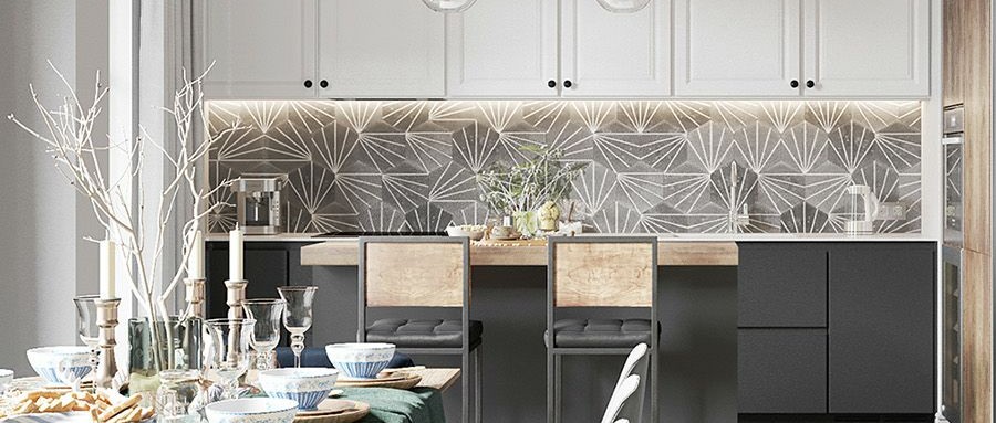 2019年廚房墻面流行這樣鋪瓷磚，別再只用小白磚了！