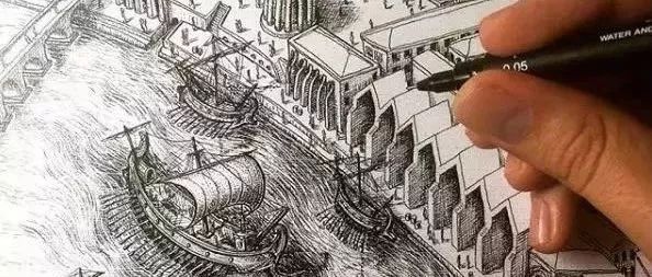 國外版“清明上河圖”！2塊錢的針管筆畫出上億的感覺......